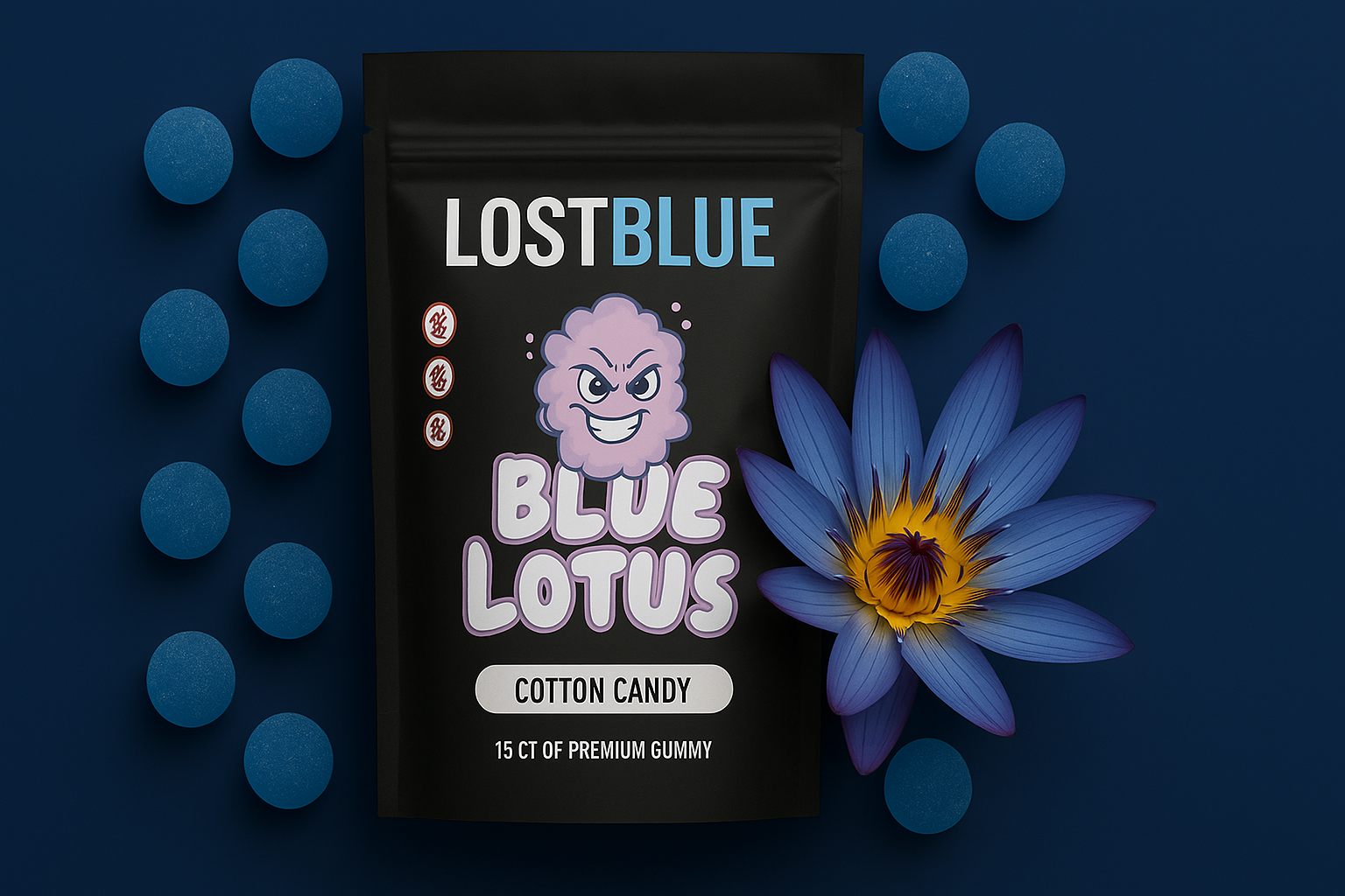 Blue Lotus Gummies - Premium calm gummies infused with real Blue Lotus extract for natural relaxation